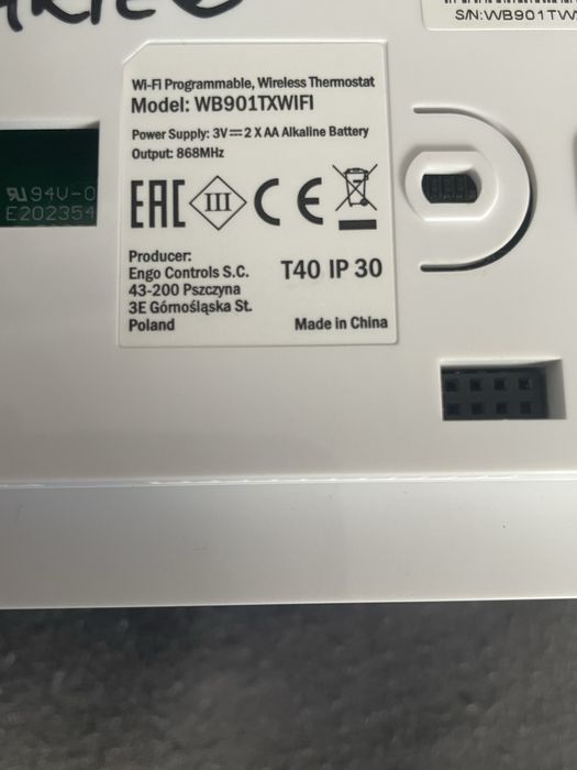 Termostat pokojowy Salus WIFI jsk nowy