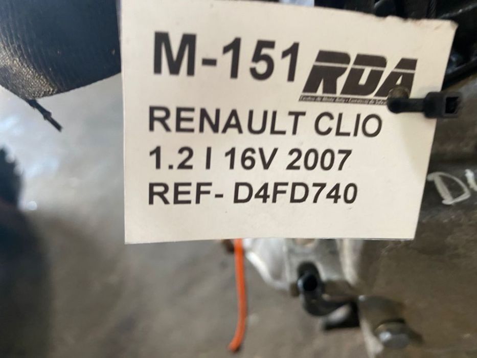 M151 Motor Renault Clio 1.2 I 16 V Ref- D4FD740