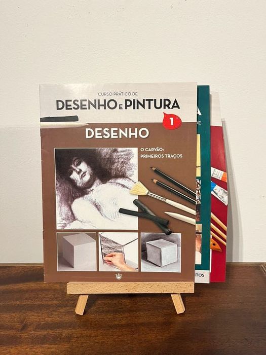 3 livros Curso Prático de Desenho novos