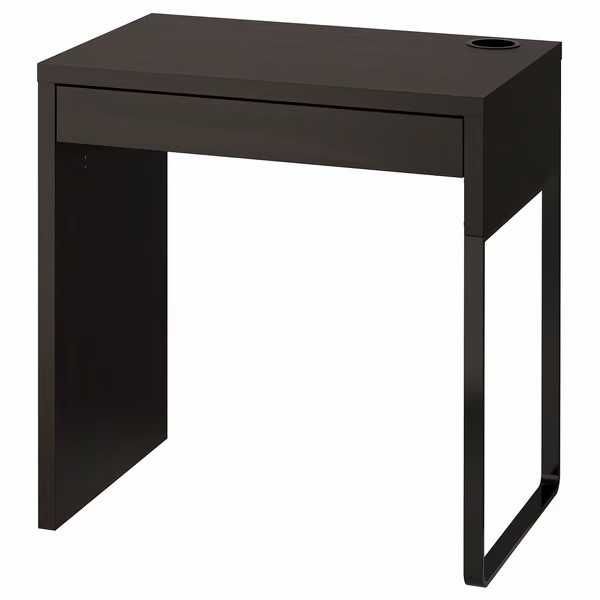 Secretária preta com gaveta IKEA, 73cmX50cm