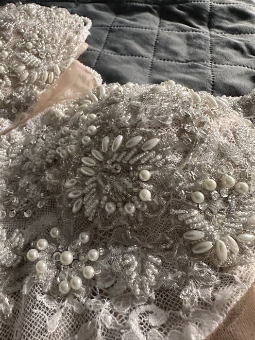 Suknia slubna muslinowa srebrna laurelle