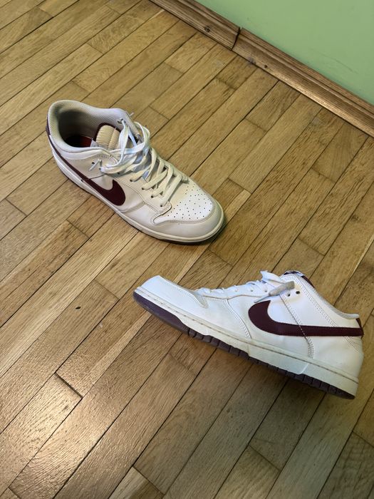 Nike SB Dunk Low White Bordo