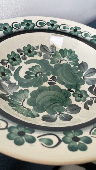 Fajans / Ceramika / Porcelana / Włocławek PRL / talerz głęboki 25 cm