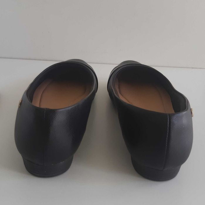 Sapatos Senhora Piccadilly Pretos 36 Salto 1cm Sola Borracha Como Novos