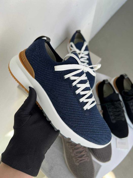 Мужские кроссовки Brunello Cucinelli кеды Брунелло Кучинелли три цвета