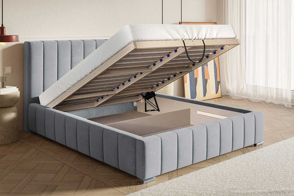 Łóżko łóżka tapicerowane bed MOON z pojemnikiem i stelażem 120x200 140x200 160x200 180x200 200x200 dostawa w 7 dni roboczych