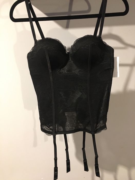 Promocja body gorset, piękny sexi koronkowy 75C roser samon luxury