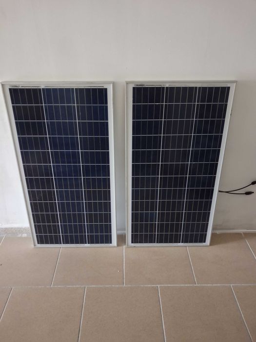 Kit Solar 200W 12V Completo c/ Controlador e Cabos (Ideal p/ Autocaravana/Arrecadação)