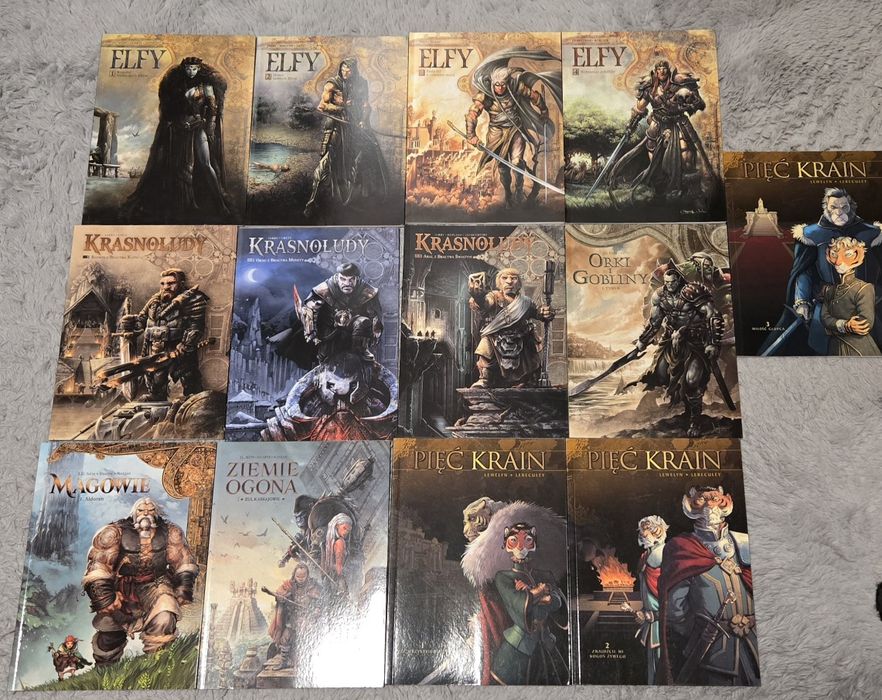 Pakiet komiksów świat akwilonu i pięć krain elfy, krasnoludy, magowie, orki i gobliny, ziemie ogona