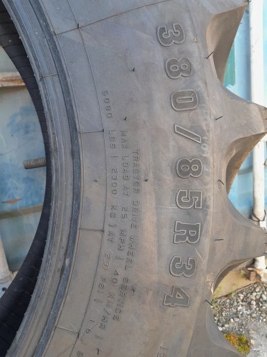 380/85R34 FIRESTONE , dwie nowe opony rolnicze.