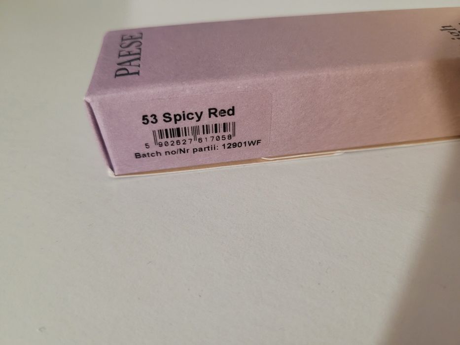 Paese Nanorevit Pomadka W Płynie 53 Spicy Red, liquid lipstick