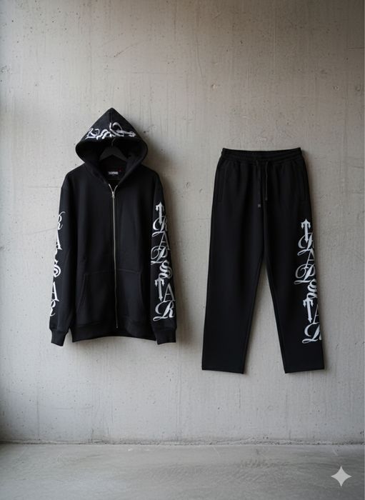 Dres Trapstar Shooters Tracksuit Black/White – Nowy