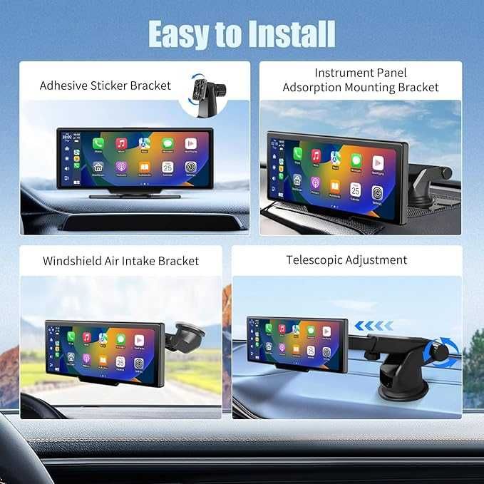 CarPlay bezprzewodowy system z kamerą cofania