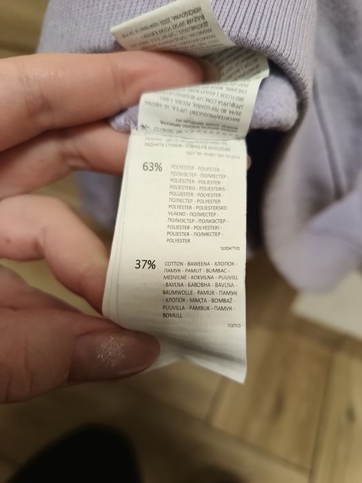 Damska liliowa fioletowa bluza dresowa z kapturem S/36