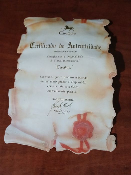 Certificado+Caixa+Saco "Cavalinho"