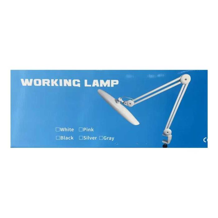 Настольная бестеневая лампа Global Fashion 24 Вт со струбциной белая