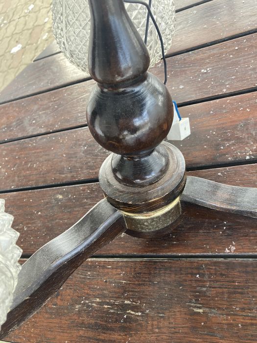 Elwgancki stary żyrandol z lat 80 toczony drewno