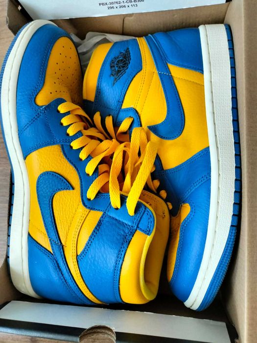 Buty Air Jordan NIKE  żółto niebieskie UNISEX