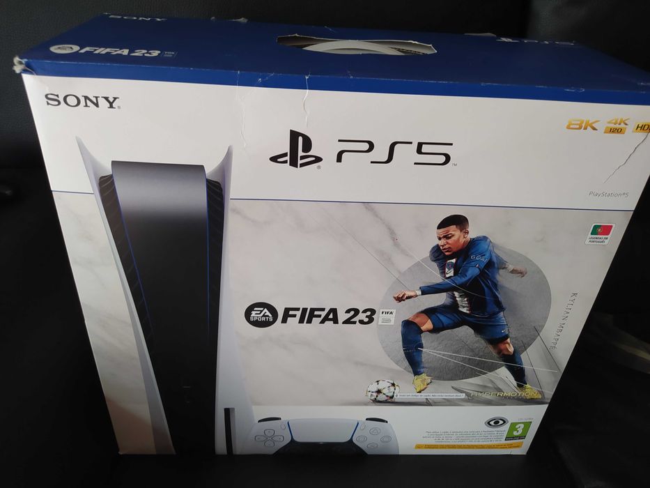 PS5 Caixas vazias edição Fifa23 e caixa de comando64332177105538121