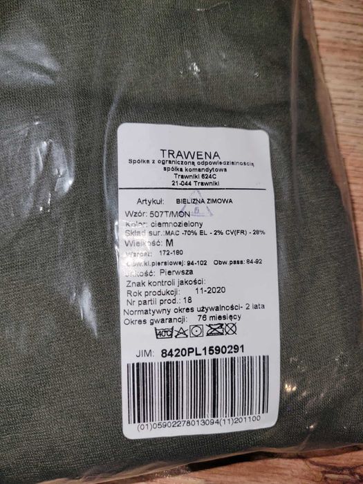Bielizna zimowa 507T/MON + spodenki