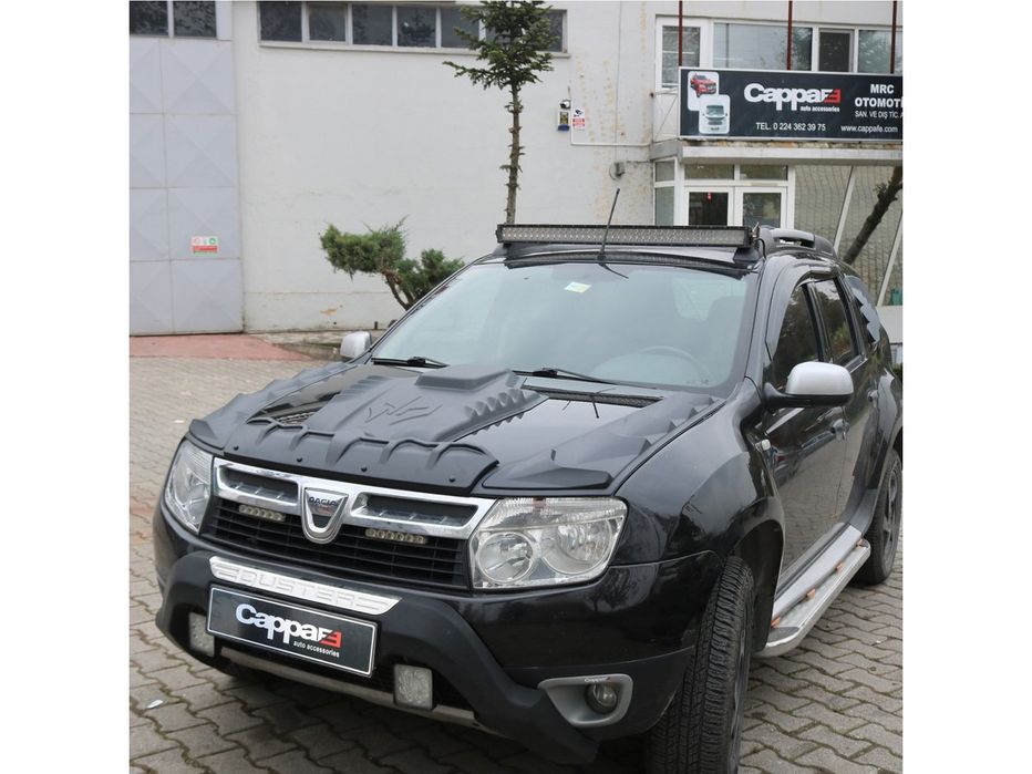 Renault Duster 2008-2017 рр. Накладка на капот (ABS)