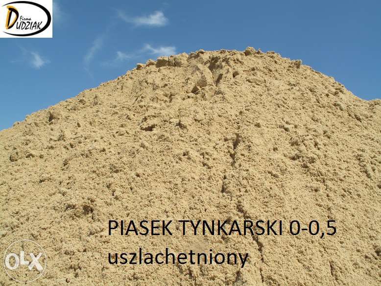 piasek uszlachetniony 0-0,5, tynkarski, piach do piaskownicy Lublin