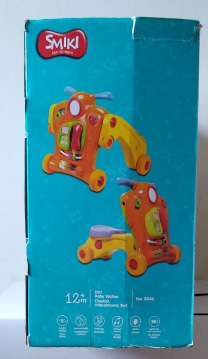 Nowy pchacz/ jeździk 2 w 1 Smiki