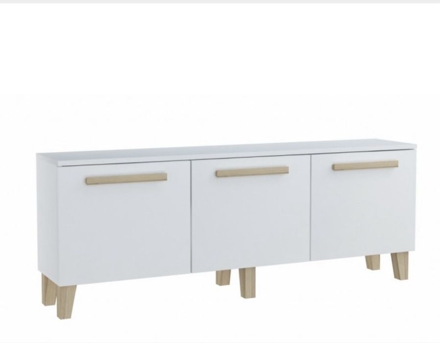 Biała szafka na buty 151x35x57