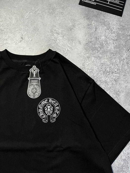 Черная Футболка Chrome Hearts с бирками (Хром Хартс)