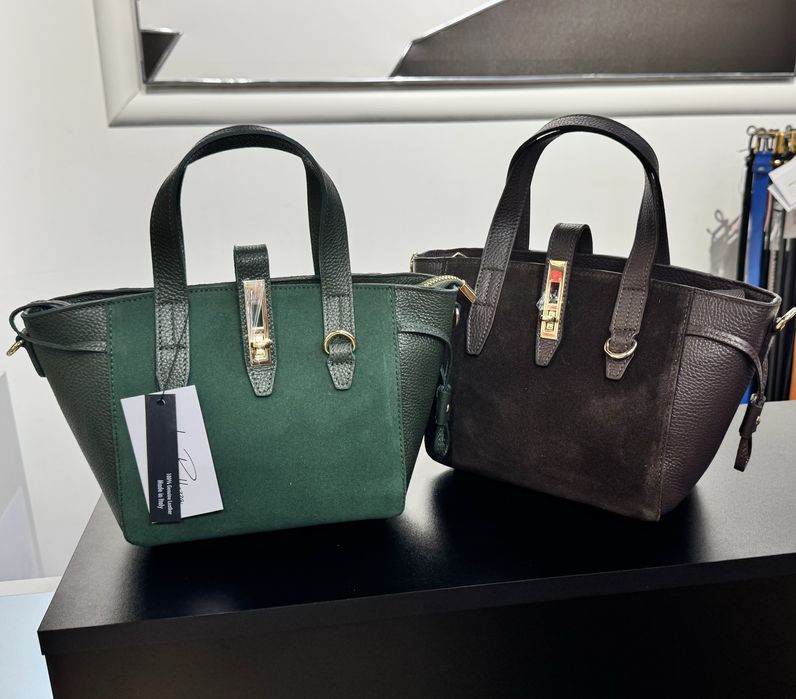 Сумка замшева зелена бордо беж тауп шоколад Італія