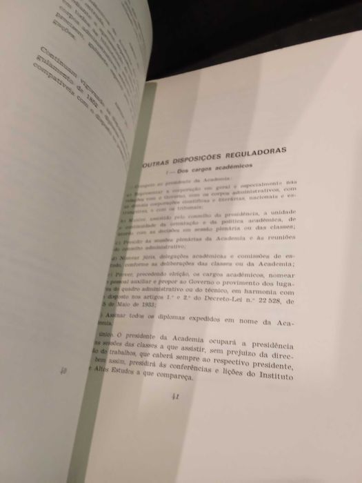 Legislação Académica (1968) "Academia das Ciências de Lisboa"