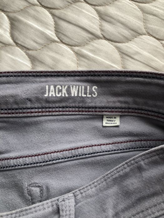 Męskie spodnie Jack Wills – Szare Sztruksy W32 L32