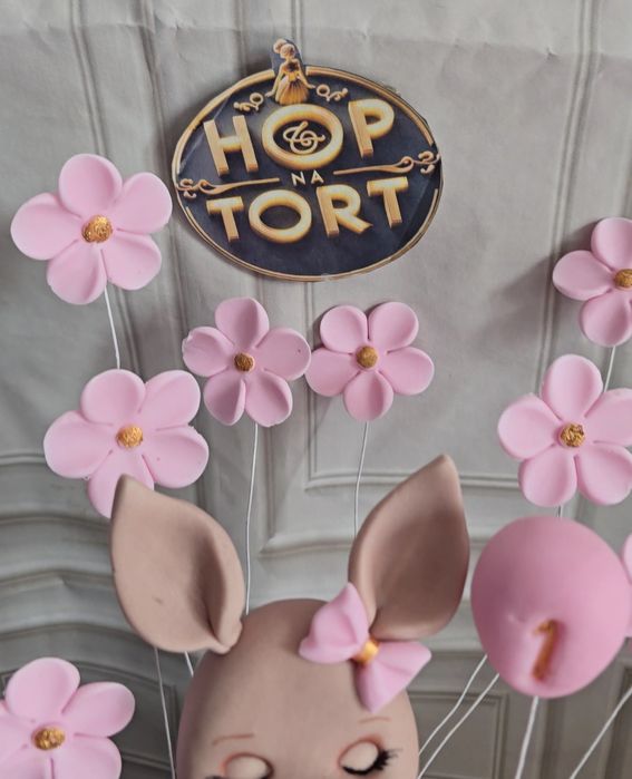 Figurki miś króliczek zajączek na tort z masy cukrowej