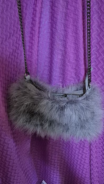 Сумка з натрурального страусиного пір'я