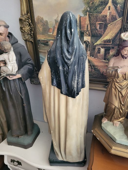 Stara figura 84 cm Święta Teresa od Dzieciątka Jezus