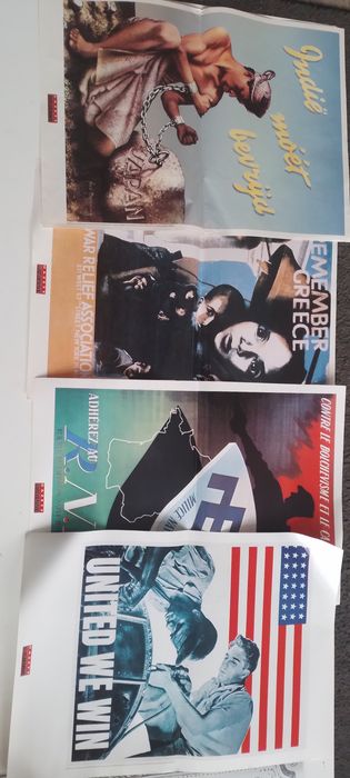 Plakaty Propagandowe z Gazet wojennych zestaw ponad 40 sztuk