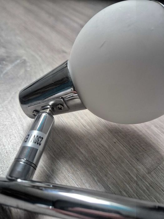 Lampa sufitowa wisząca chromowana nowoczesna 2 żarówki E14 nowoczesna