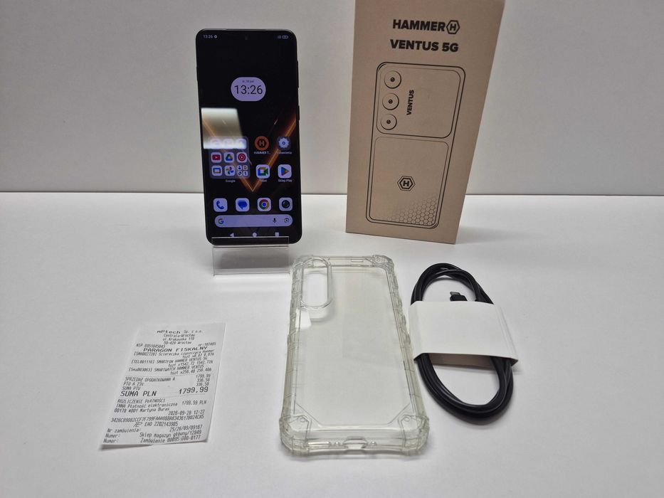 Hammer Ventus 5G 8/256 GB 108/32 Mpx 6,747" AMOLED IP69 kamera noktowizyjna gwarancja; Komis Jasło Igielna