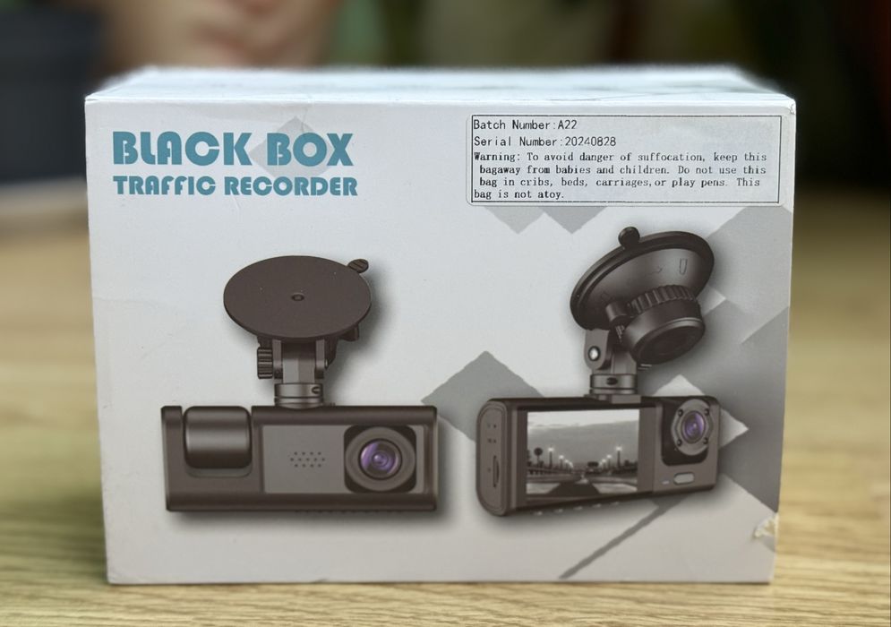 Black box A22 traffic recorder автомобільний відеореєстратор full hd на 2 камери