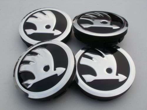 4 Centros tampas de jantes skoda fabia yeti octavia 56mm novos