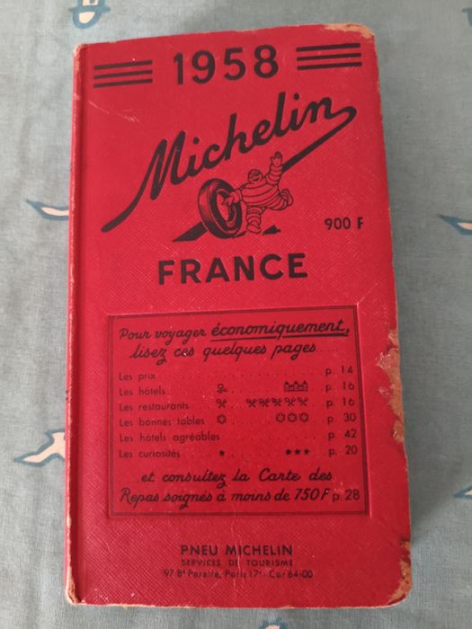 Livro Michelin França | Ano 1958