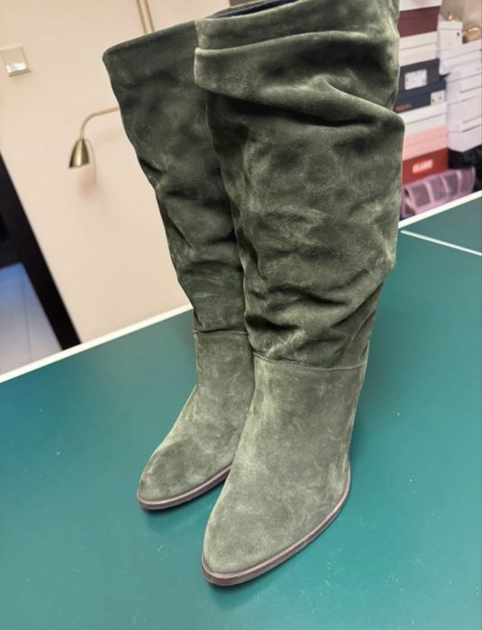 Kozaki damskie khaki rozmiar 40 nowe marki Nessi