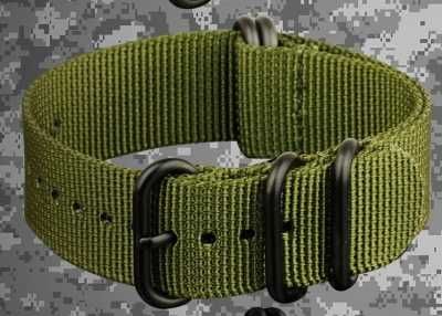 Pasek NATO strong 22mm do zegarka czarne klamry PVD premium INFANTRY