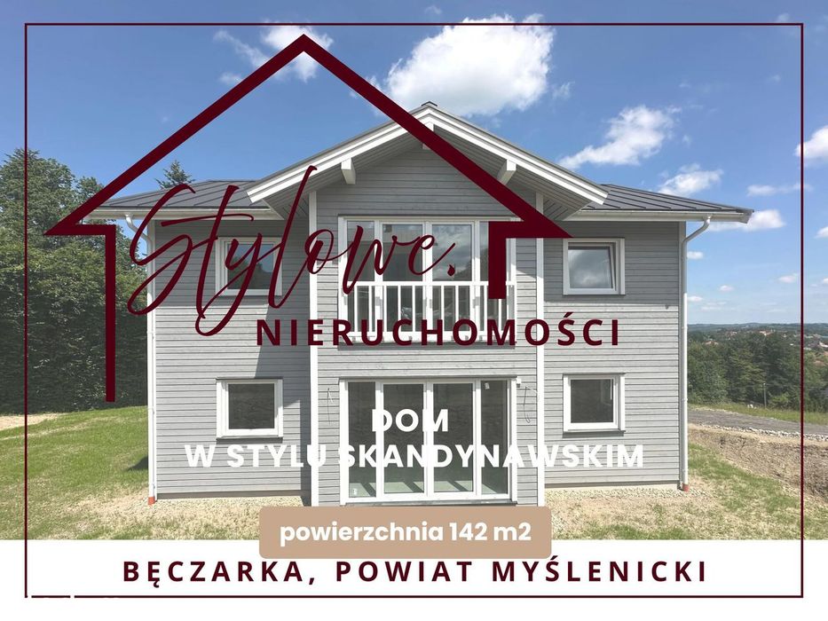 Dom w stylu skandynawskim 142 m², Bęczarka, Bez PCC