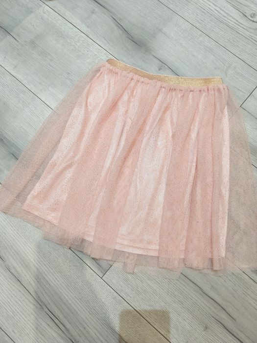 Spodniczka dla dziewczynki z tiulem błyszcząca 146/152