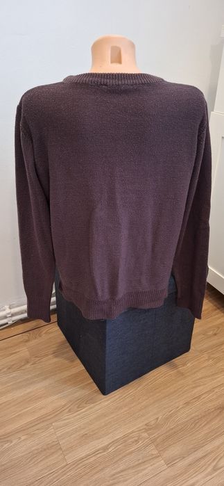 Sweter damski L – brązowy, klasyczny, bardzo dobry stan