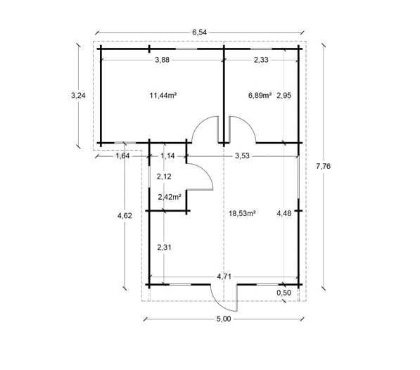 Casa de Madeira –  Estrutura Desmontável (Nova, Nunca Utilizada)
