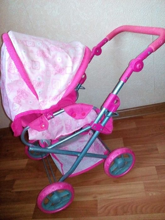 кукольная коляска-трансформер, складная (коляска для кукол и пупсов)
