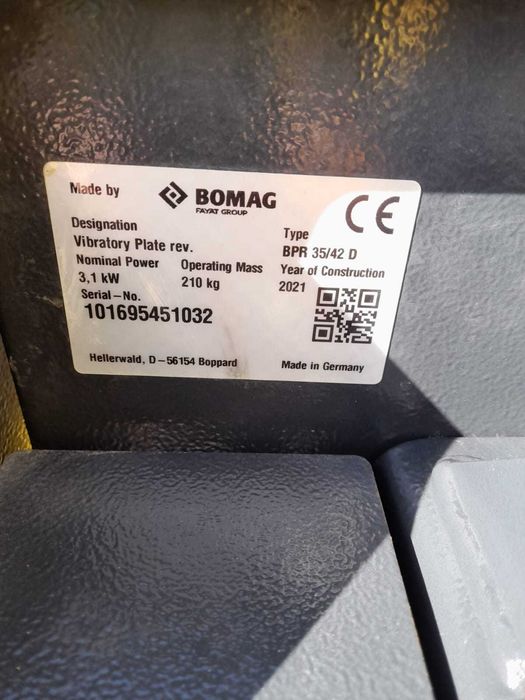 Zagęszczarka 210 kg Bomag BPR35/42 D/H rok prod 2021, zagęszczarki BOMAG WACKER