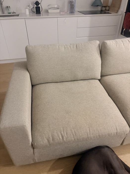 Sofa toupe - 5 lugares